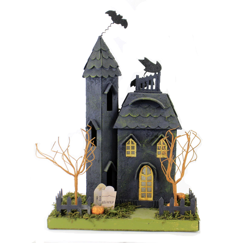 Cody Foster Haunting Halloween Cottage Paper Bats Pumpkins Putz Ha012
