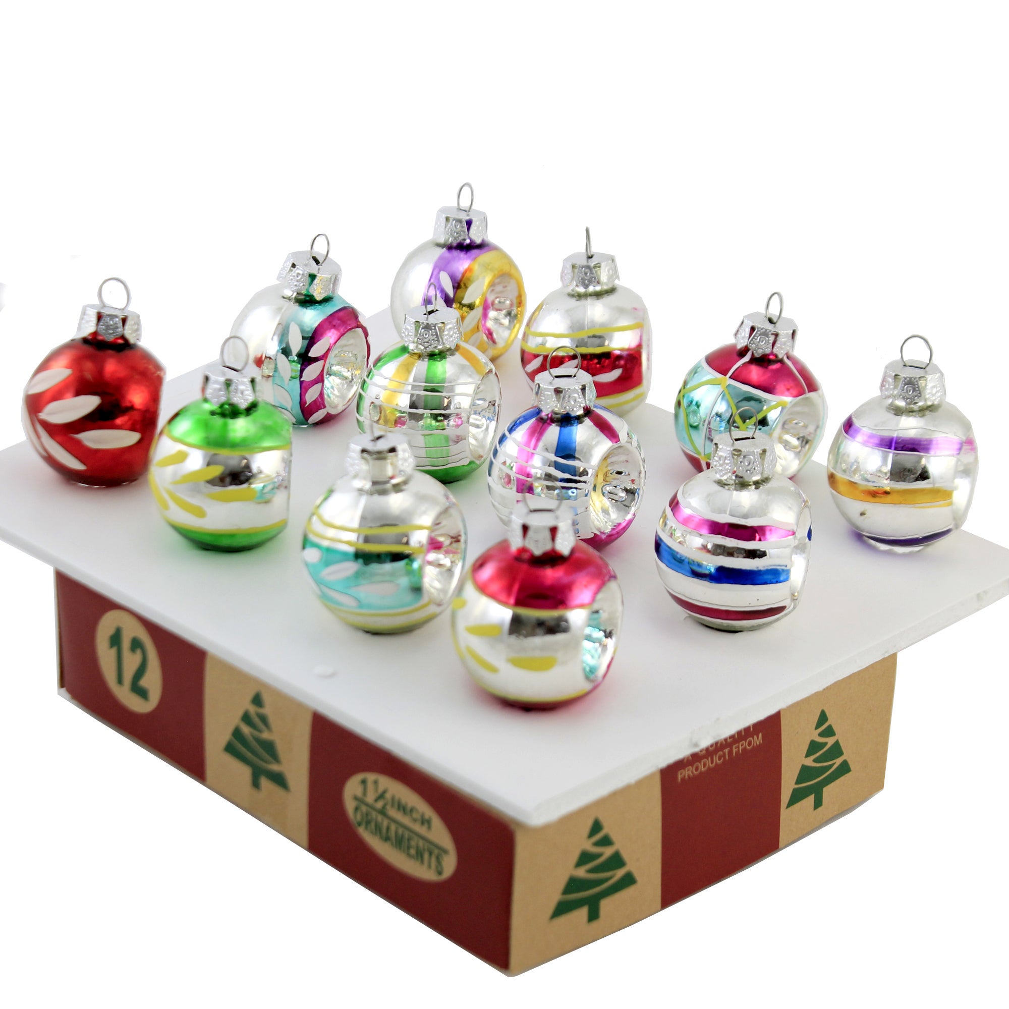 Boxed glass sales christmas ornaments