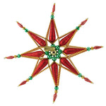 Tree Topper Finial Red Green Star Tree Topper - - SBKGifts.com