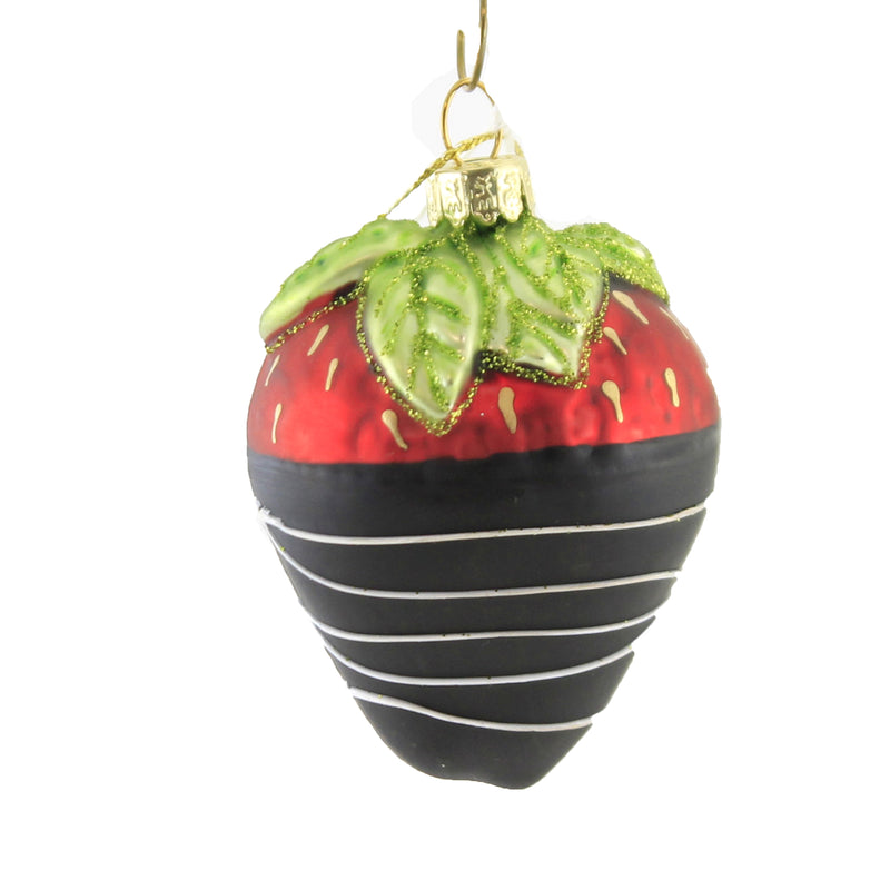 Holiday Ornament Chocolate Dipped Strawberry Sweet Fruit Romance Love Go6760 (50945)