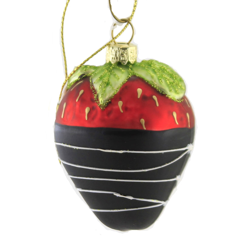 Holiday Ornament Chocolate Dipped Strawberry - - SBKGifts.com