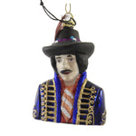 Holiday Ornament Jimi Hendrix Glass Electric Guitar Icon Musician Go6502 (50949)