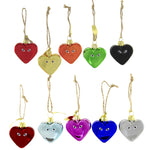 Holiday Ornament Heart With Eyes Set/10 Glass Valentine Love Rainbow Go6417 (50970)