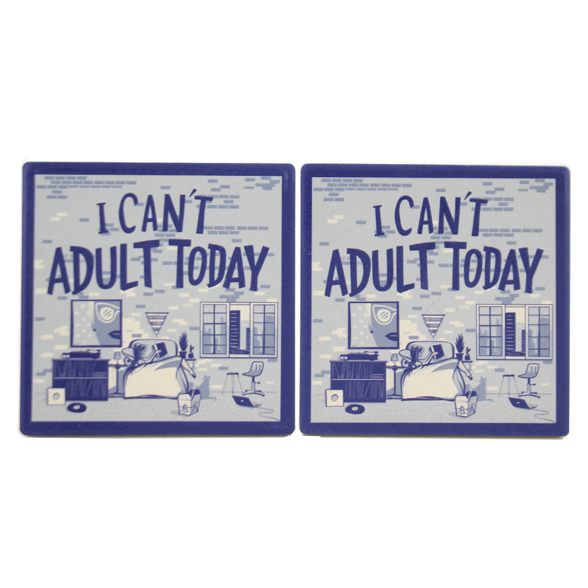 (50980) I Can't Adult Today Coasters