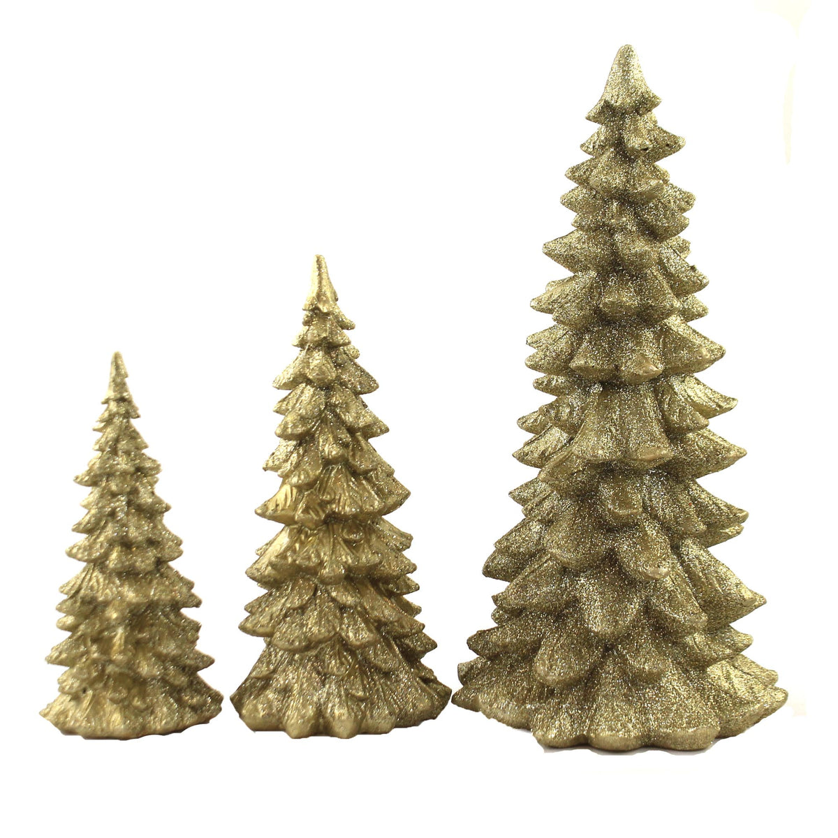 Christmas Gold Trees Set/3 - - SBKGifts.com