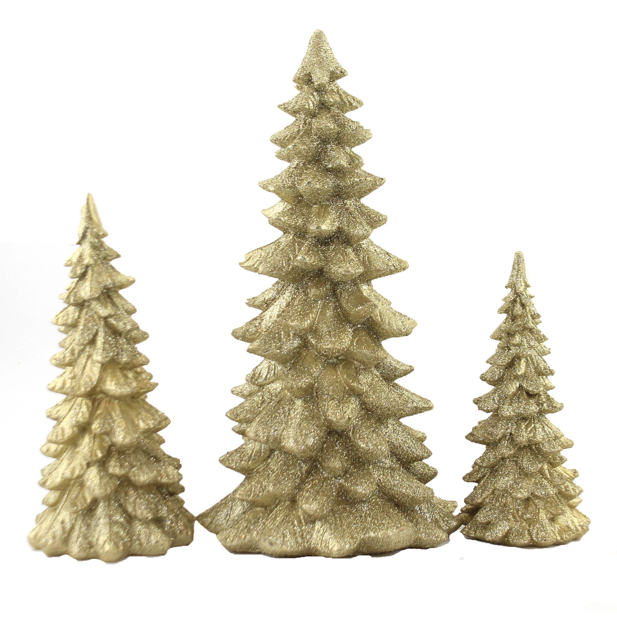 Christmas Gold Trees Set/3 - - SBKGifts.com