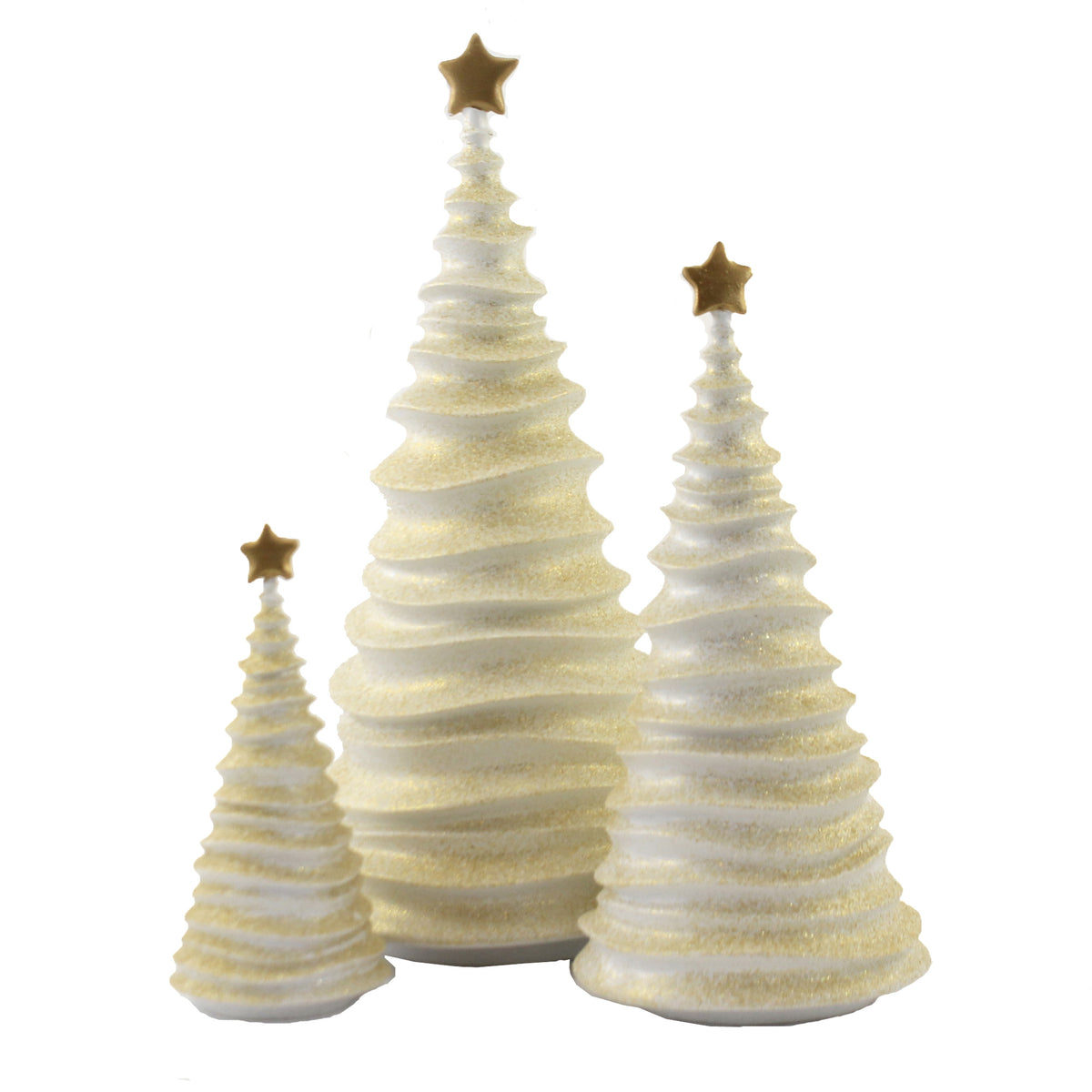 50994 White Frosting Trees Gold Star 134878