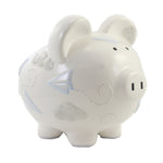Bank Paper Airplane Piggy Bank Ceramic Money Savings 36906.