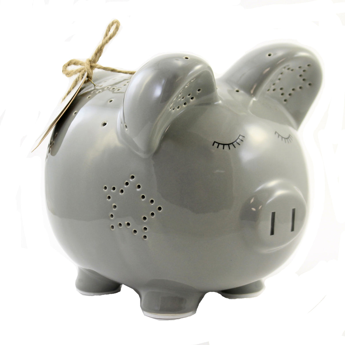 (51000) Grey Night Light Piggy Bank