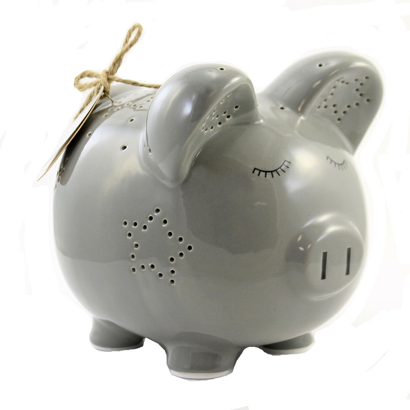 Bank Grey Night Light Piggy Bank Ceramic 883,181,392,396, 3626Gy (51000)