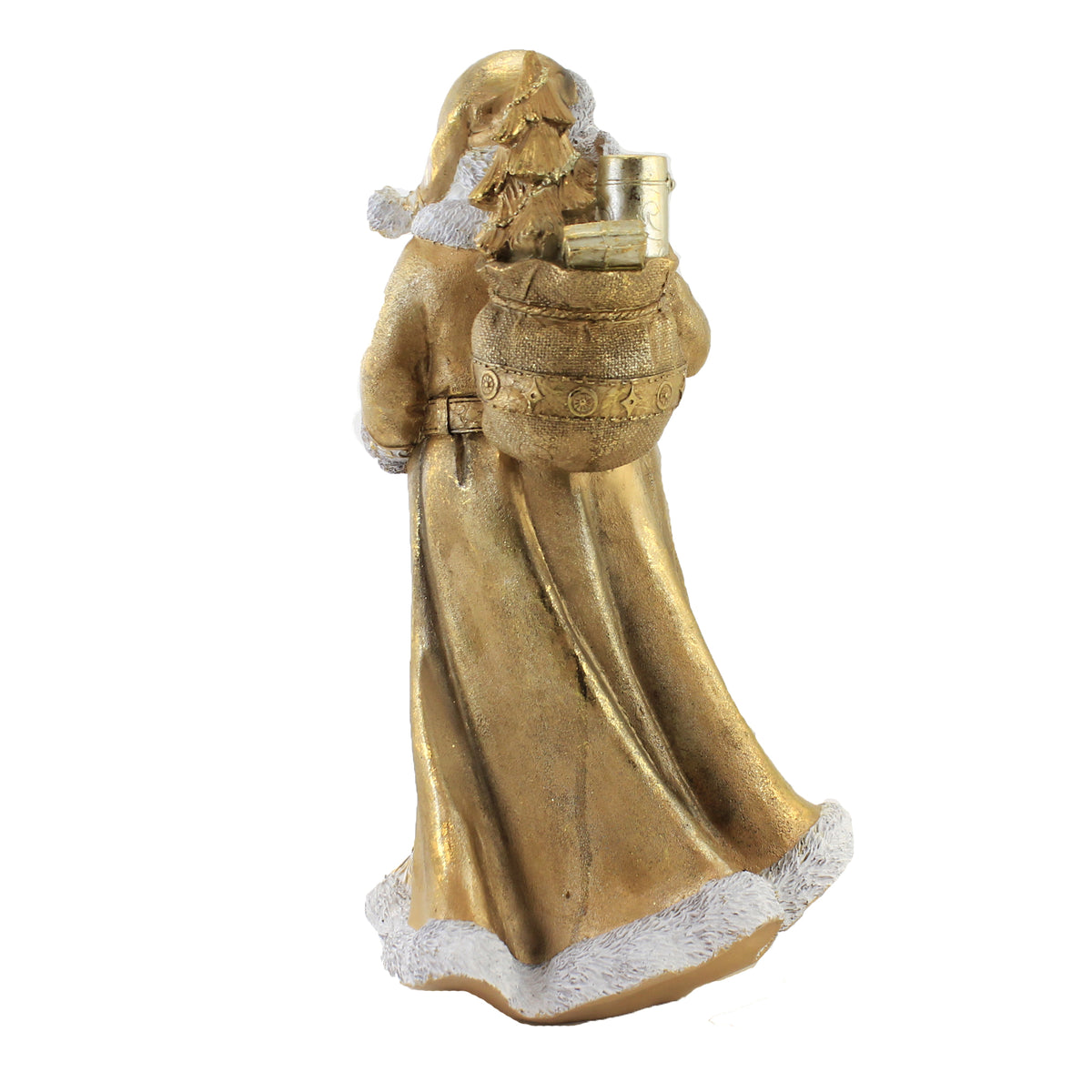 Christmas Golden Santa Figurine - - SBKGifts.com