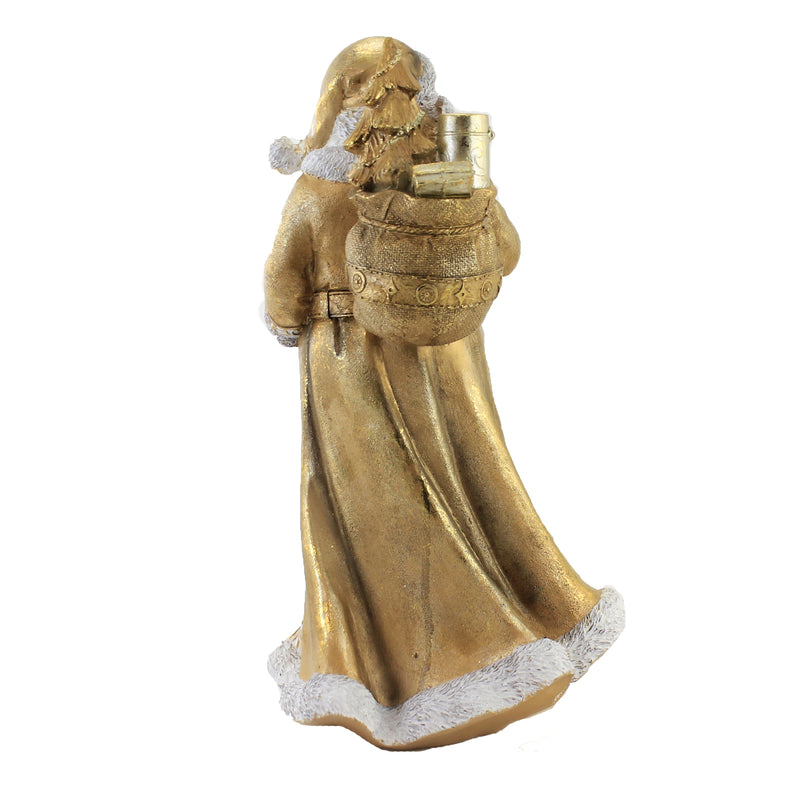 Christmas Golden Santa Figurine - - SBKGifts.com