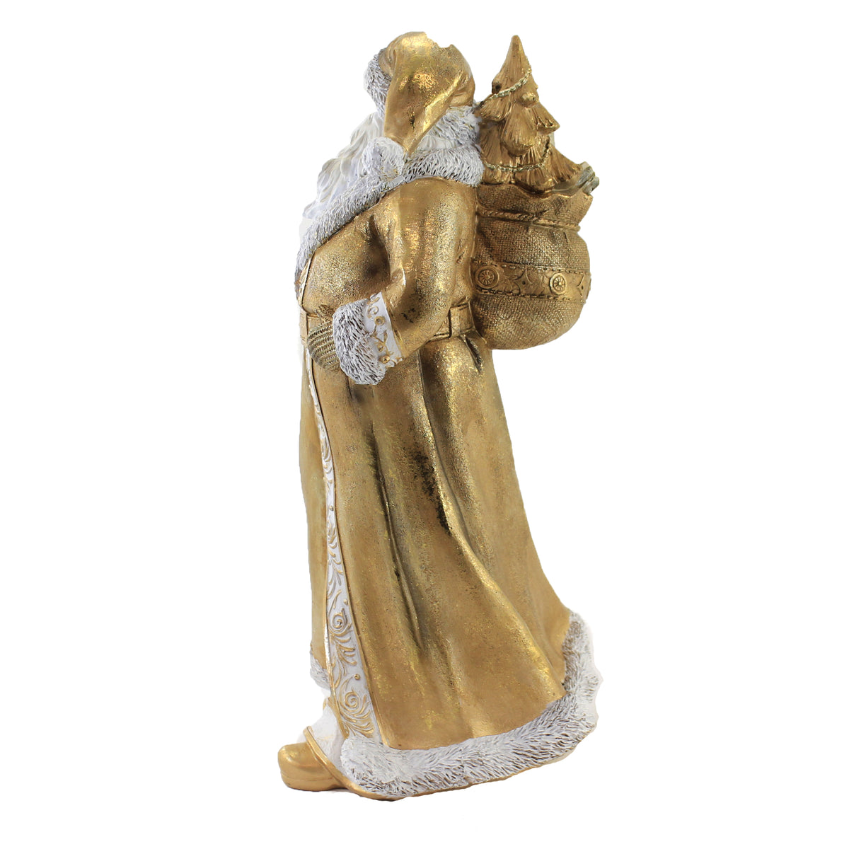 Christmas Golden Santa Figurine - - SBKGifts.com