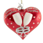 Love Laughter Heart - One Ornament 4 Inch, Glass - Wedding Anniversary Toast Nb1537 (51062)