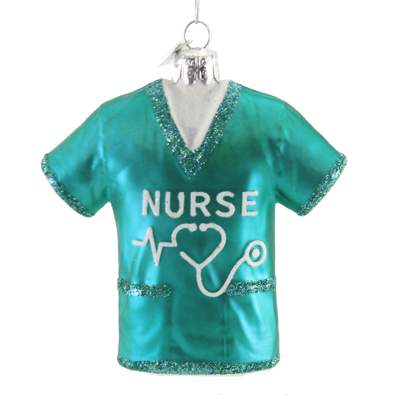 Noble Gems Nurse Scrub Shirt Ornament Glass Rn Bsn Medical Hospital Nb1626 (51066)