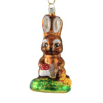 Holiday Ornament Woodland Bunny & Mushroom German Ladybug Rabbit Forest Of17132 (51088)