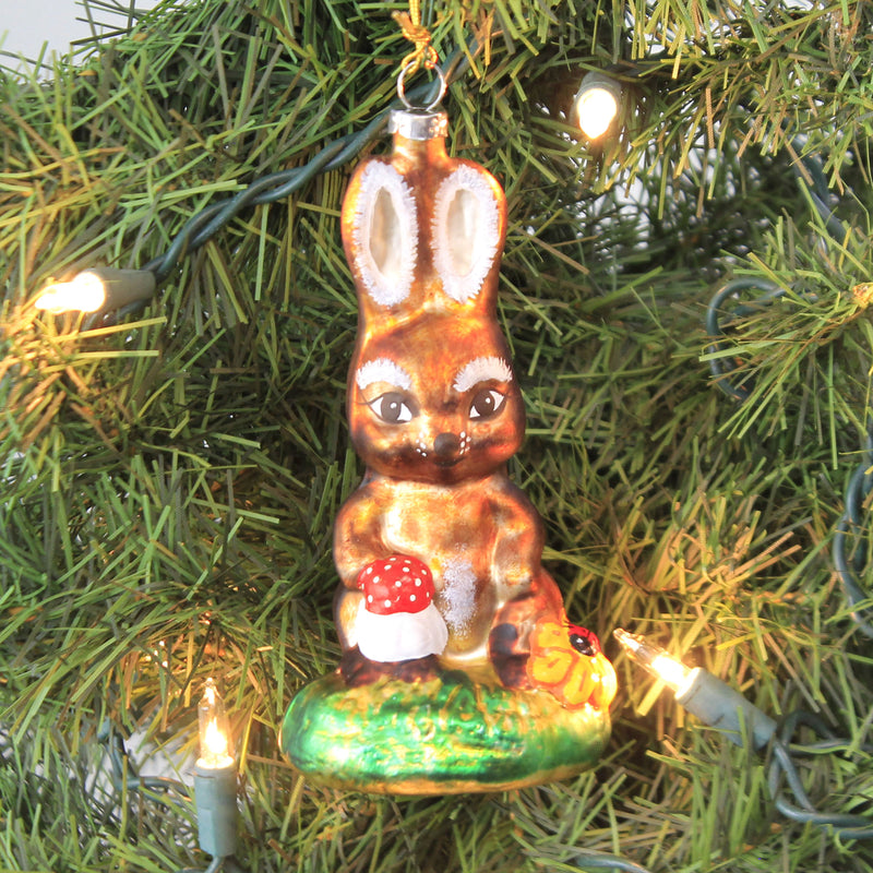Holiday Ornament Woodland Bunny & Mushroom - - SBKGifts.com