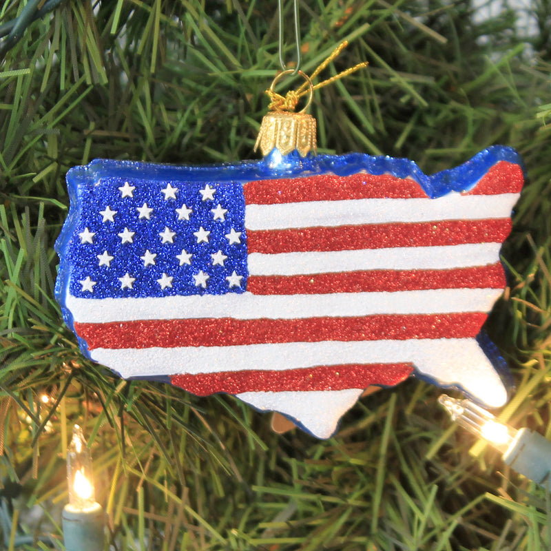 Holiday Ornament Flag Striped Usa - - SBKGifts.com