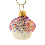 Cupcake With Sprinkles - One Ornament 1.5 Inch, Glass - Sprinkles Mini 1802Vap (51106)
