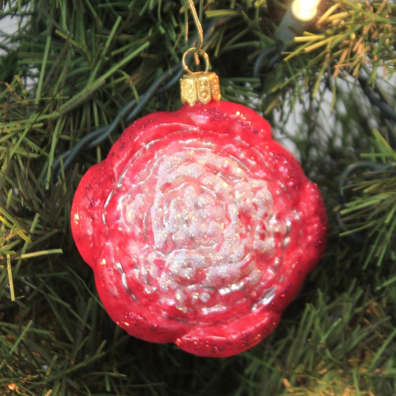 Holiday Ornament Pink Peony Flower - - SBKGifts.com
