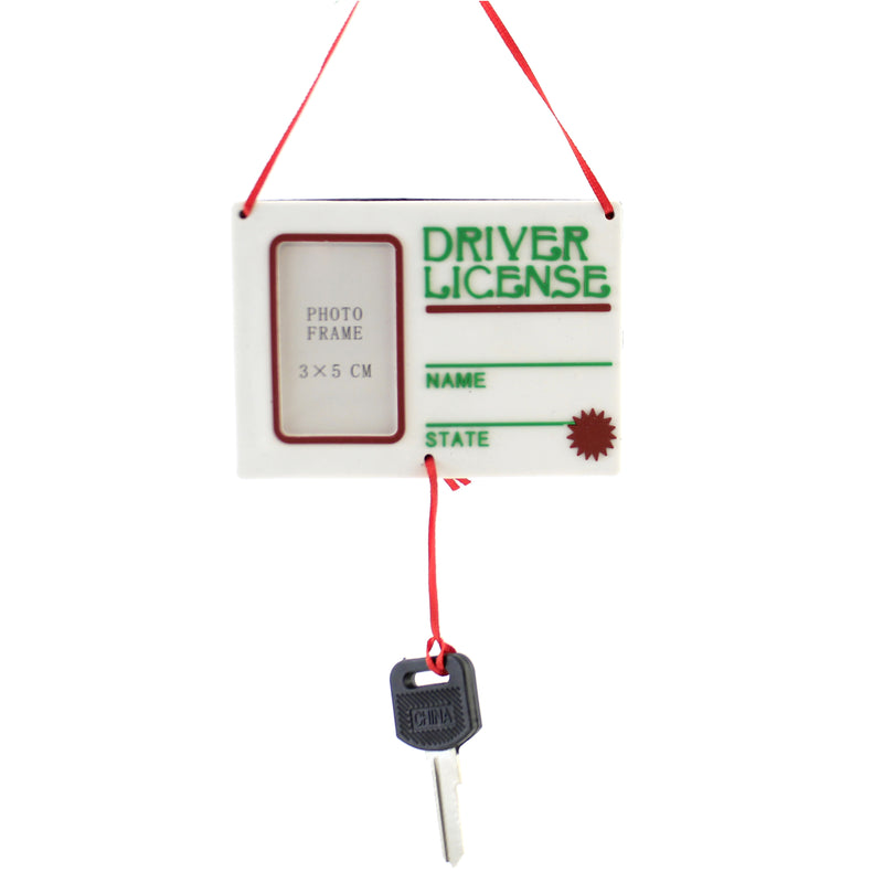 Holiday Ornament Drivers License W/ Photo Plastic Dyi Personalize 1St Car D0501 (51112)