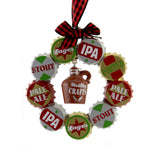 Holiday Ornament Ipa Bottle Cap Wreath Dad Pale Ale Stout Lager Beer A2003