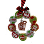 Holiday Ornament Ipa Bottle Cap Wreath Dad Pale Ale Stout Lager Beer A2003