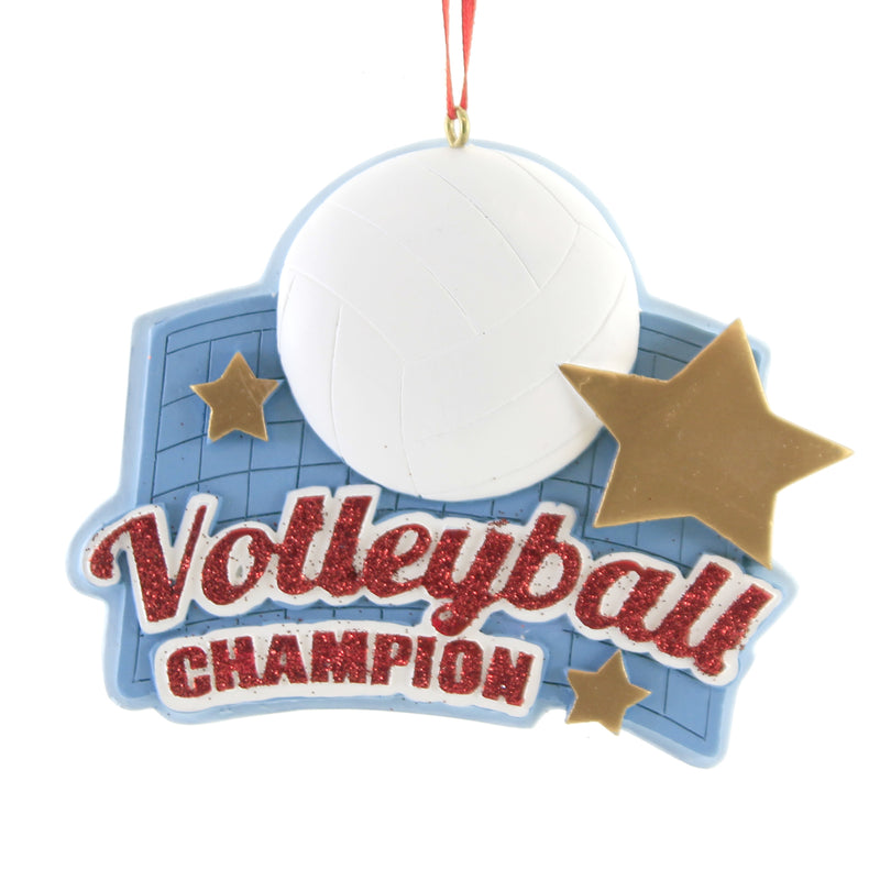 Holiday Ornament Volleyball Champion Polyresin Personalize Sport Net Sand A1911 (51164)