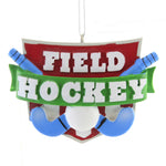 Holiday Ornament Field Hockey Polyresin Sport Sticks Athlete Street A1989