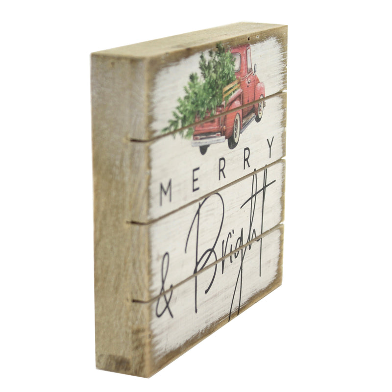 Christmas Merry & Bright Block Sign - - SBKGifts.com