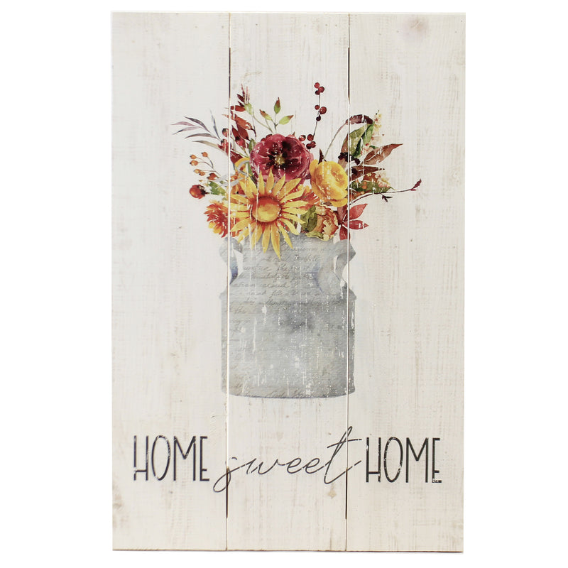 Home Decor Home Sweet Home Wall Art Wood Farmhouse Floral Rustic Panel Rus1279 (51221)