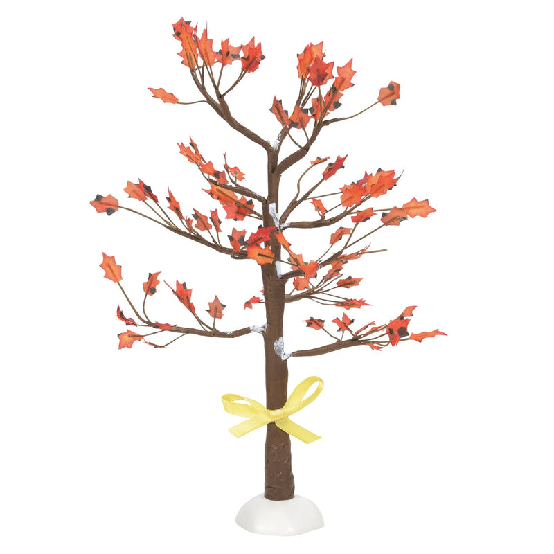 Department 56 Accessory Yellow Ribbon Oak Tree Metal Autumn Halloween 6007698 (51224)