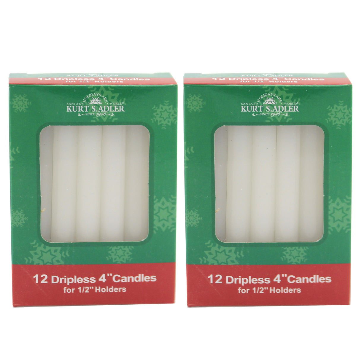 Christmas Dripless Four Inch Candles - - SBKGifts.com