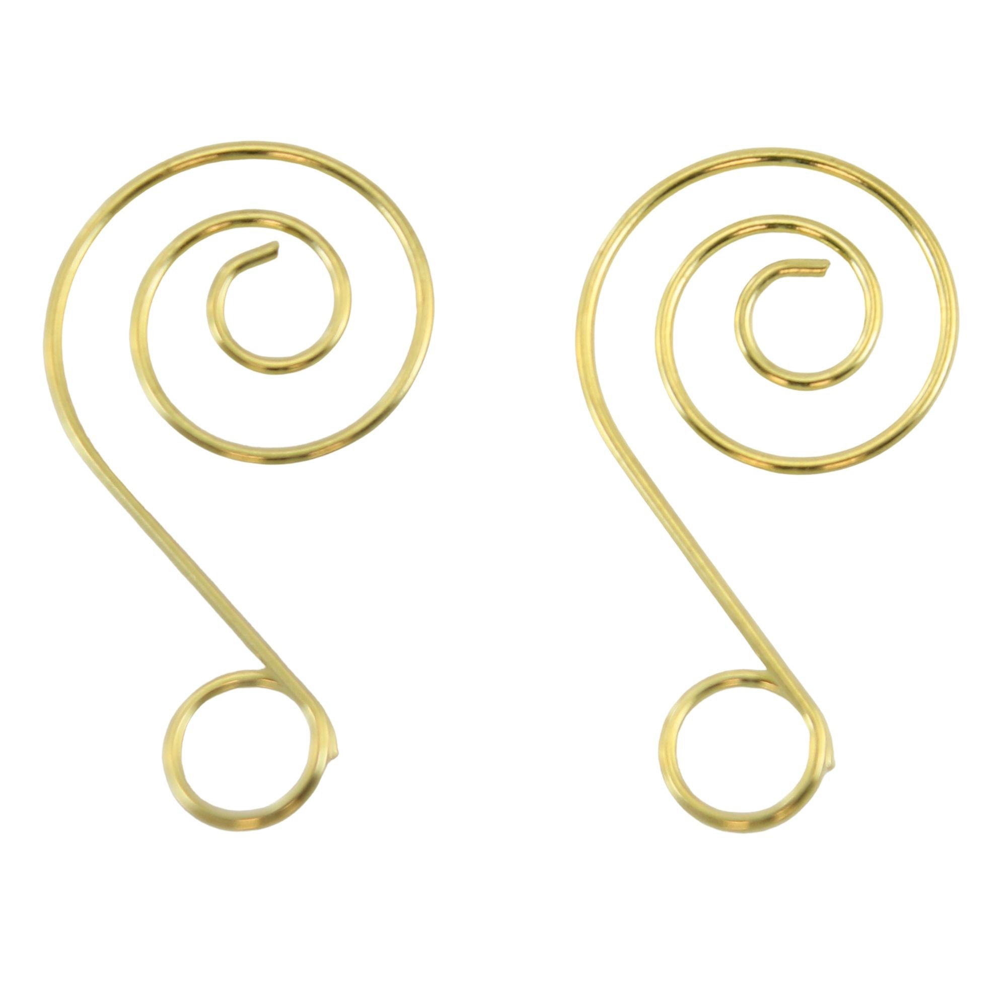 Kurt S. Adler Gold Ornament Hooks - One Box Of Fifty Hooks 1.25 Inch, Wire  - Hanger Display W5308
