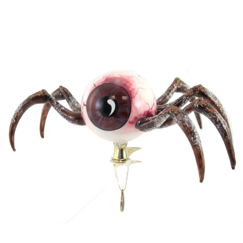 Creepy Spider Eye Clip On - 1 Glass Ornament 5.75 Inch, Glass - Halloween Ornmament Bug Spooky 2020189 (51291)