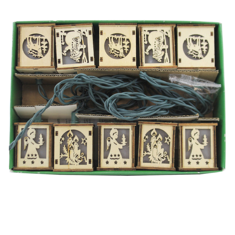 (51297) Wood Lantern Novelty Lights