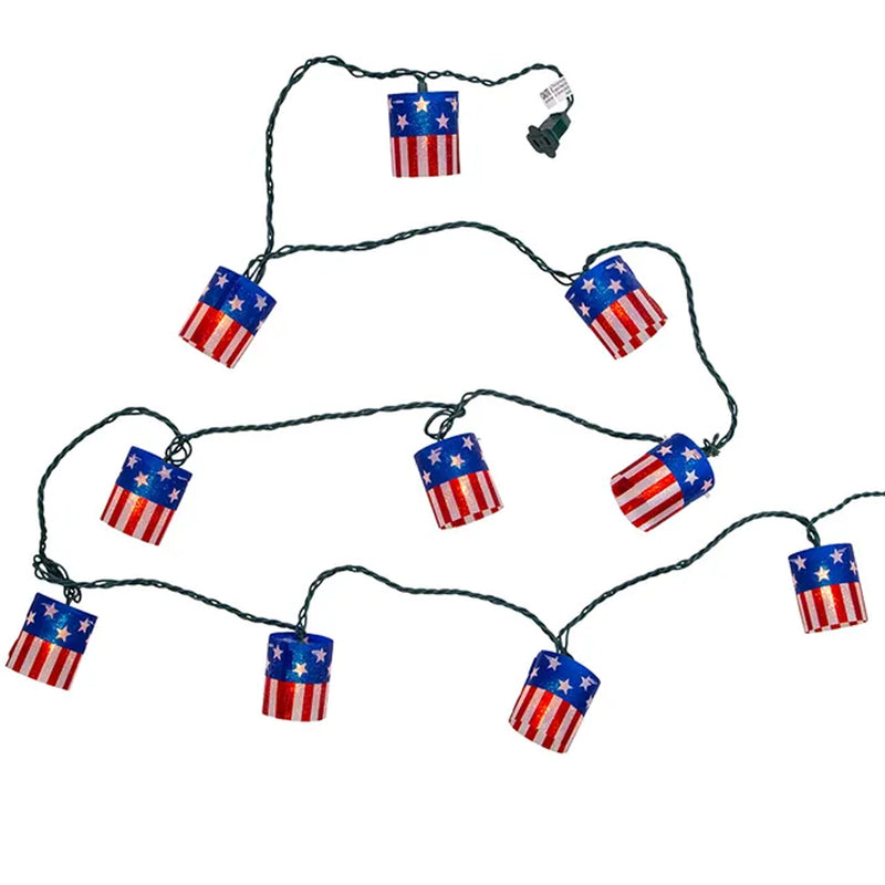 Kurt S. Adler American Flag Tube Light Set - - SBKGifts.com