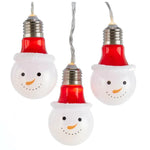 Snowmen Head Led Light Set - One Light Strand 118 Inch, Plastic - Battery Operated Usb Jel0911 (51313)