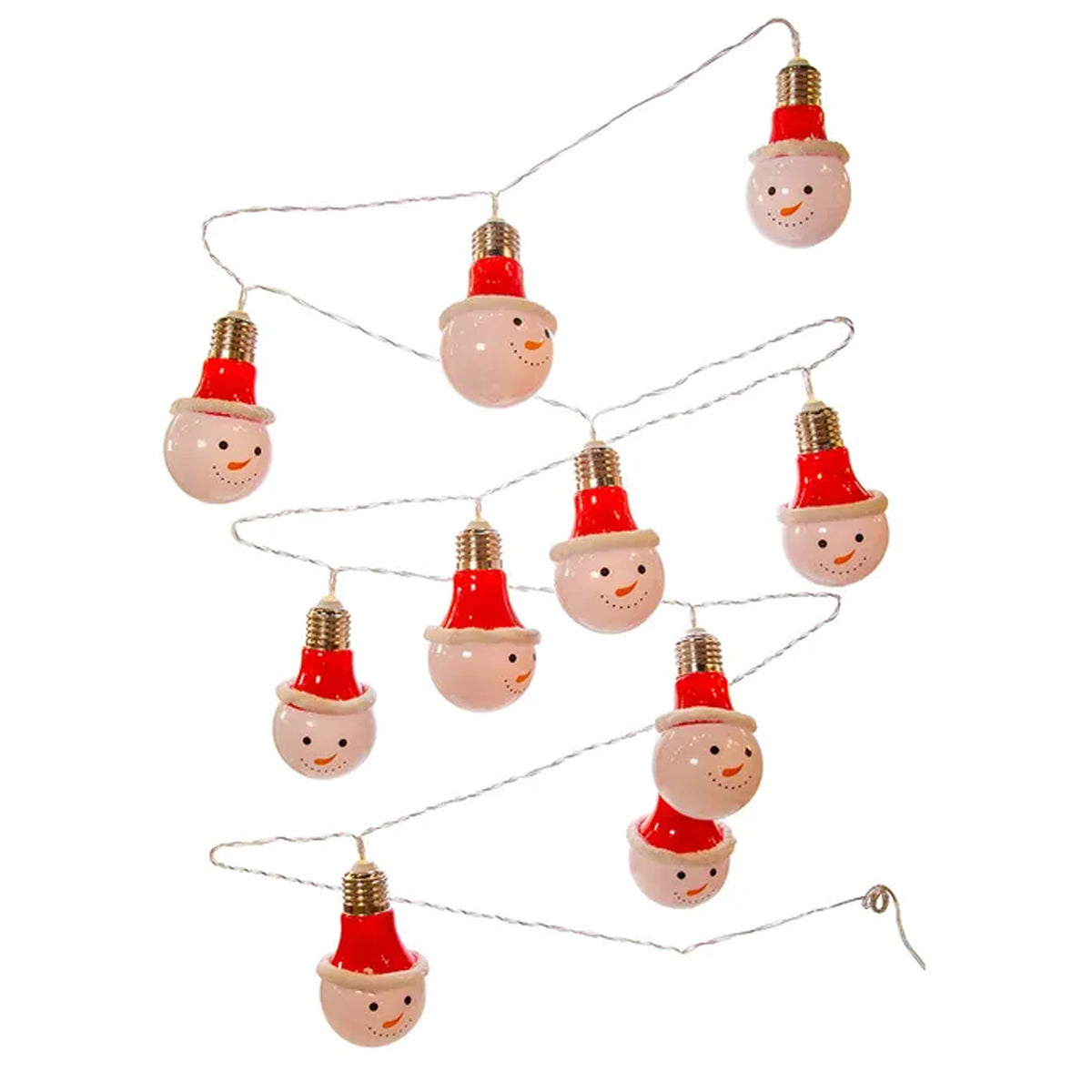 Christmas Snowmen Head Led Light Set - - SBKGifts.com