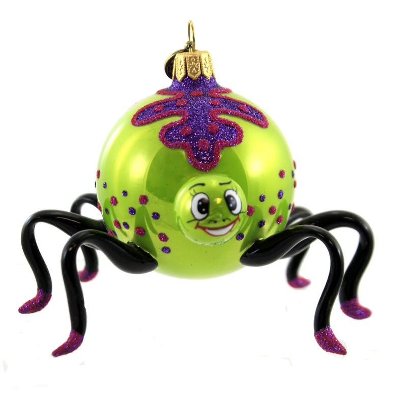 Smilin' Tilly Spider - 1 Glass Ornament 3.75 Inch, Glass - Spring Ornament Psychedelic 110537 (51317)