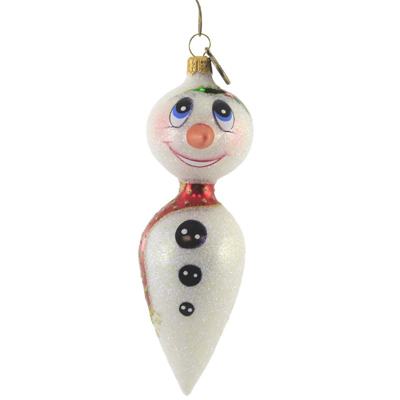 Blu Bom Sparkles Glass Christmas Ornament Snowman 19002. (51335)