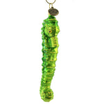 Green Seahorse - 1 Glass Ornament 5 Inch, Glass - Sea Christmas Ornament Ocean 110149 (51353)