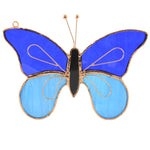 Gift Essentials Blue Butterly Suncatcher - One Sun Catcher 4.5 Inch, Glass - Stain Glass Colorful Ge153 (51363)