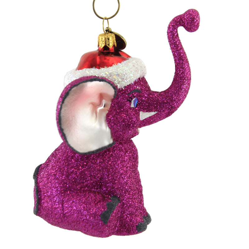 Blu Bom Fuchsia Pink Glittered Elephant - - SBKGifts.com
