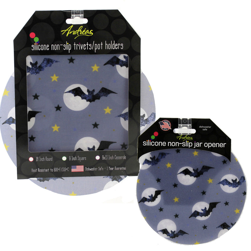 Tabletop Bats And Stars Silicone Pads Pot Holder Trivet Jar Opener And112