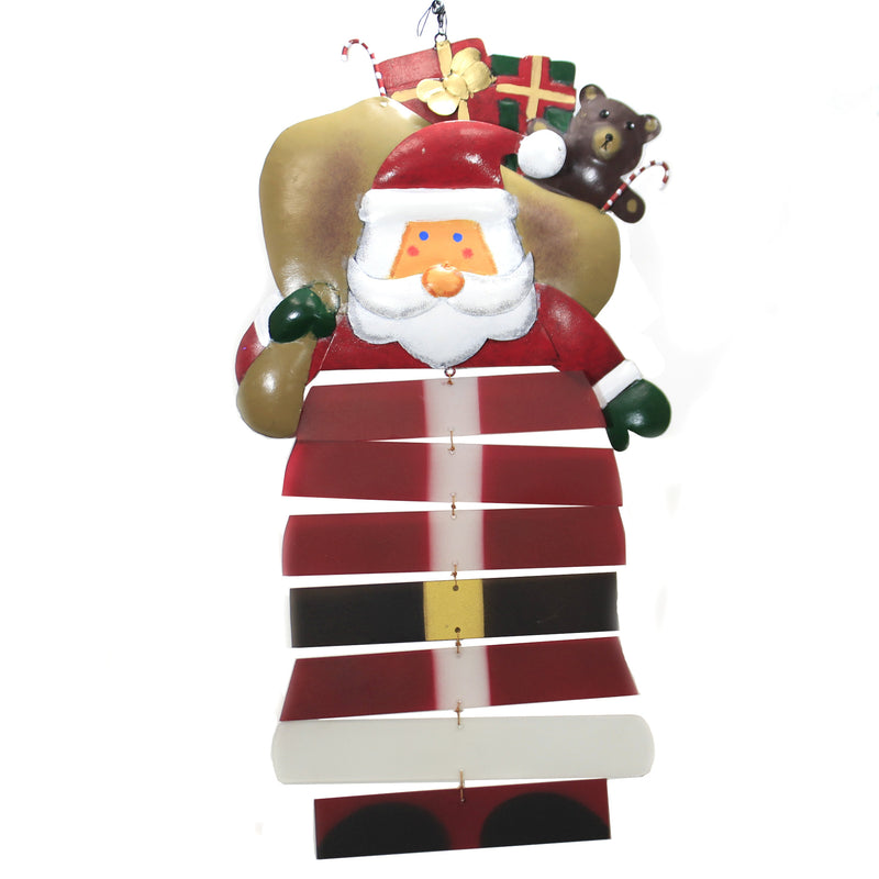 Christmas Santa With Toy Bag Mobile Metal Handcrafted Glass Geblueg517 (51403)