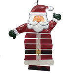 Christmas Waving Santa Mobile Metal Handcrafte Glass Geblueg515 (51404)