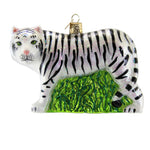 White Tiger - One Ornament 4 Inch, Glass - Grace Beauty 12137 (51423)