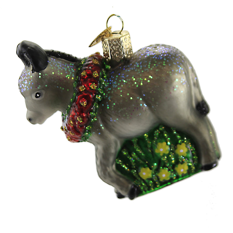 Donkita - One Ornament 3.5 Inch, Glass - Christmas Miniature Donkey 12593 (51431)