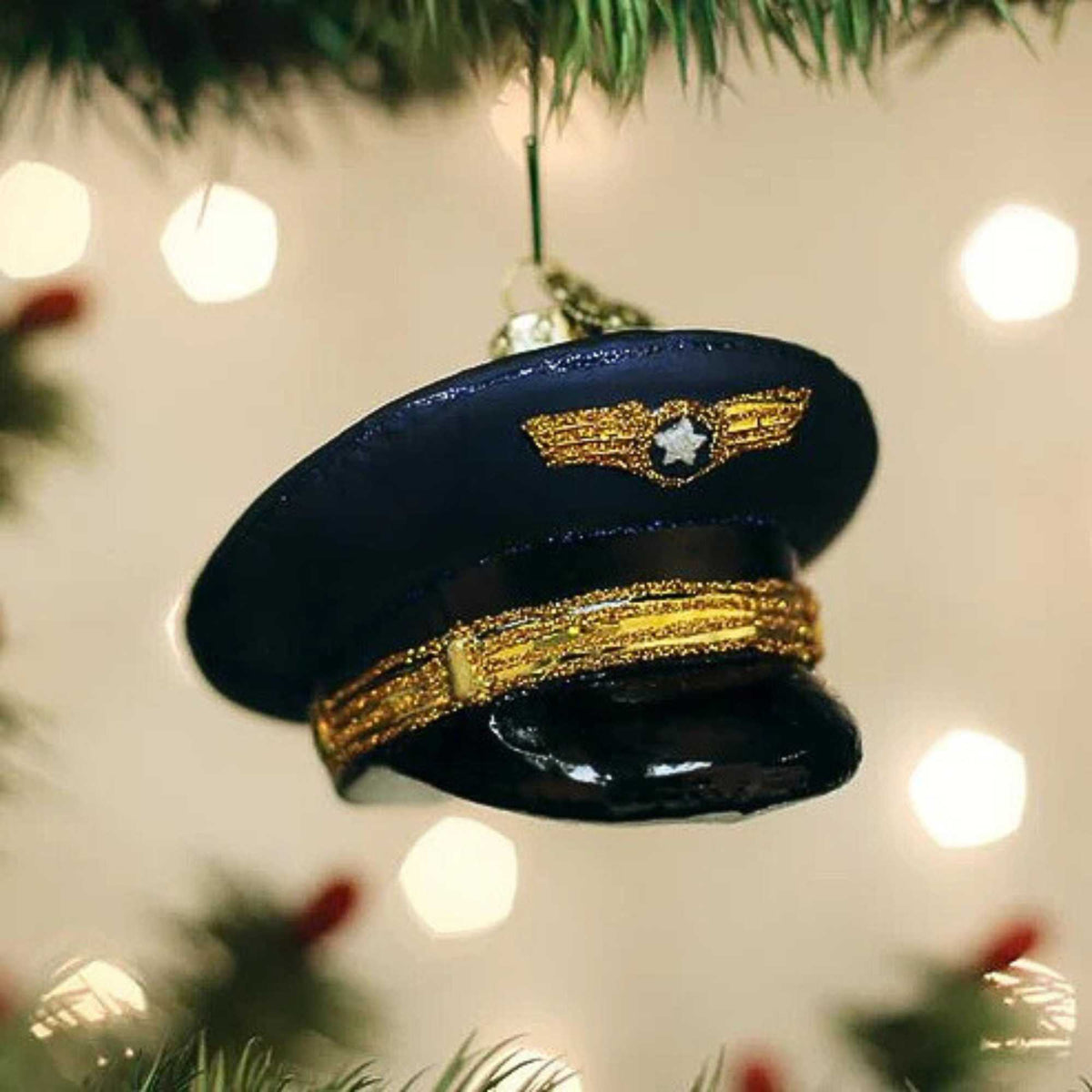 Old World Christmas Pilot's Cap - - SBKGifts.com